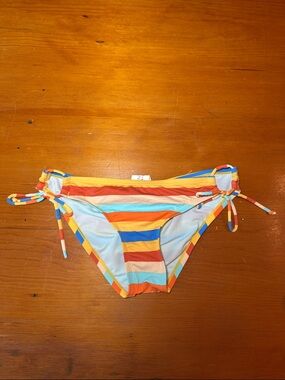Women’s Rainbow Stripe Tie-Side Swim Bottom - Multicolor